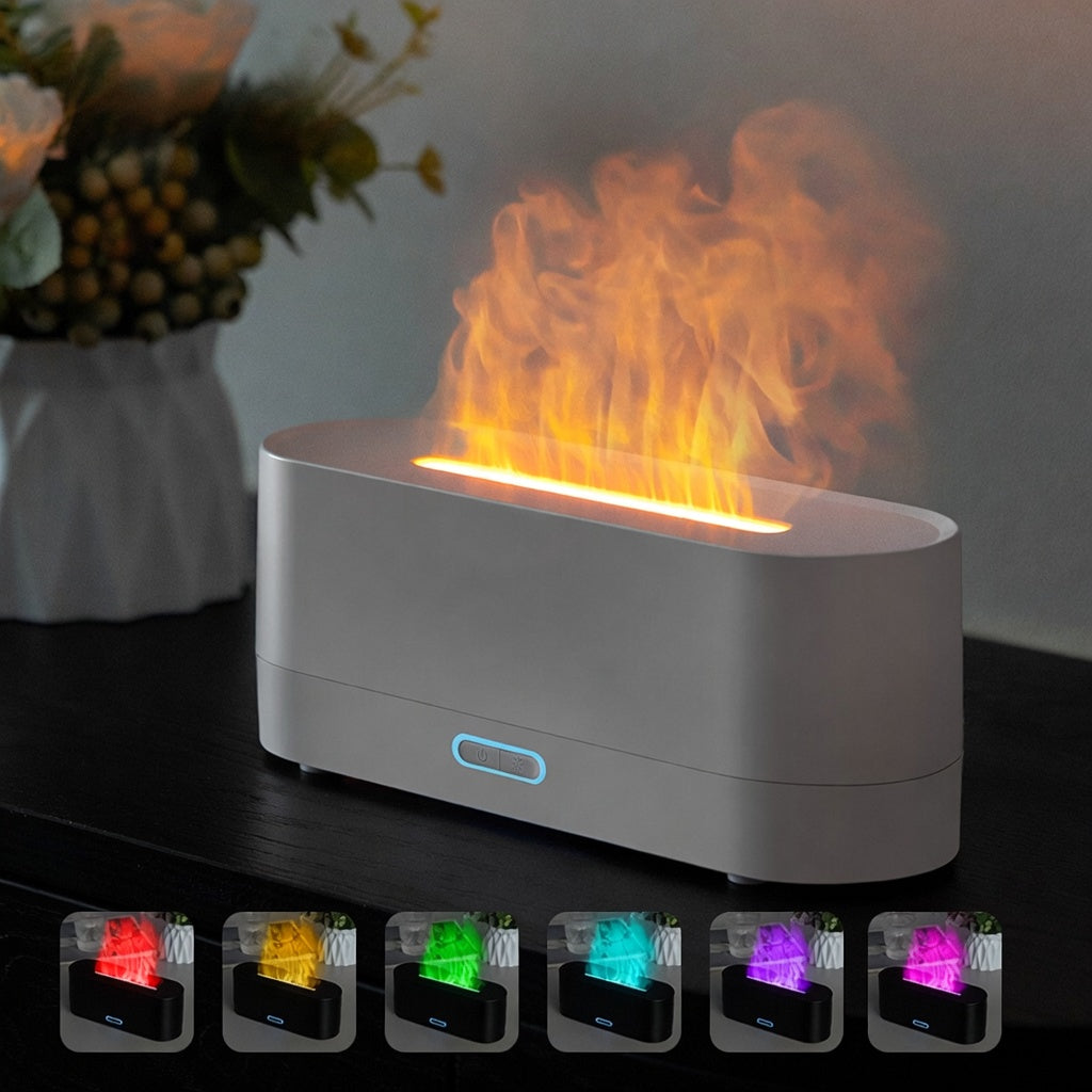 7-Color Flame Diffuser for Room | Color Changing Flame Humidifier